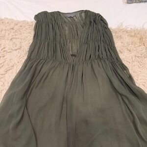 Anthropologie Olive Green Textured vest